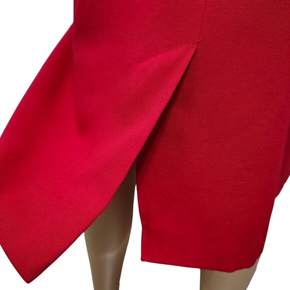 1980s Red Long Sleeves Sheath Midi Dress Willy's New York Co Size 18 - Picture 9 of 12